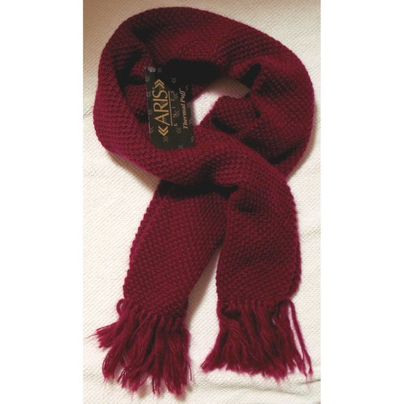 NWT ARIS Thermal Puff Scarf + Headband - Wine Hollyberry- USA - Picture 7 of 7